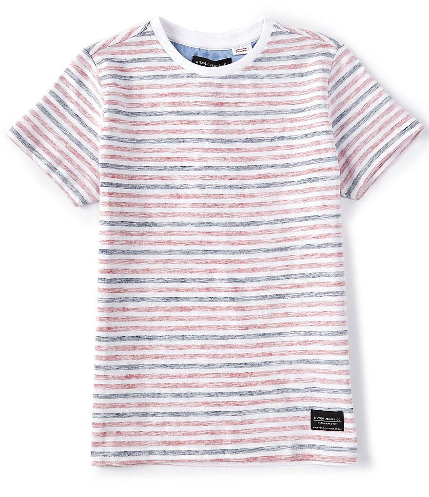 Silver Jeans Co. Big Boys 8-20 Short-Sleeve Printed Stripe Tee