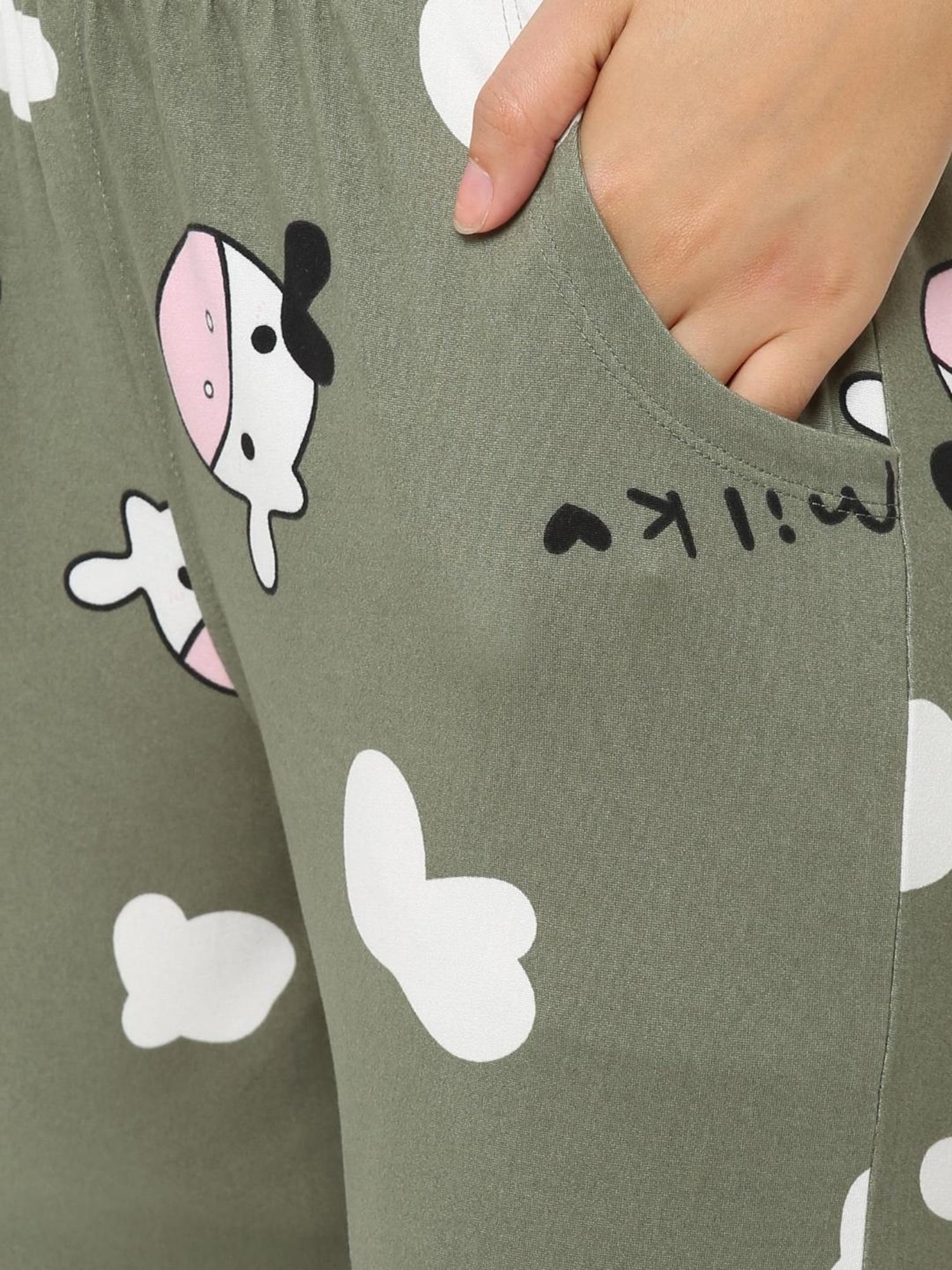 Sweet Dreams Olive Printed Capri Set