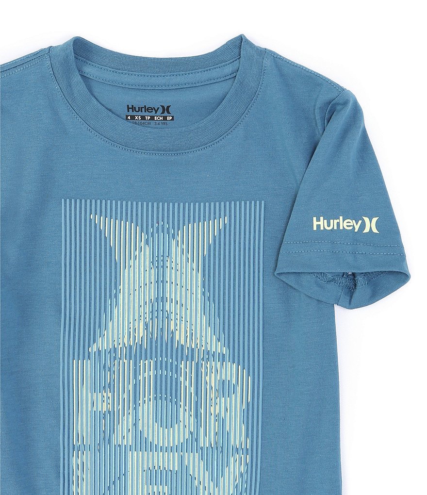 Hurley Little Boys 2T-7 Short-Sleeve Lenticular Stack Tee