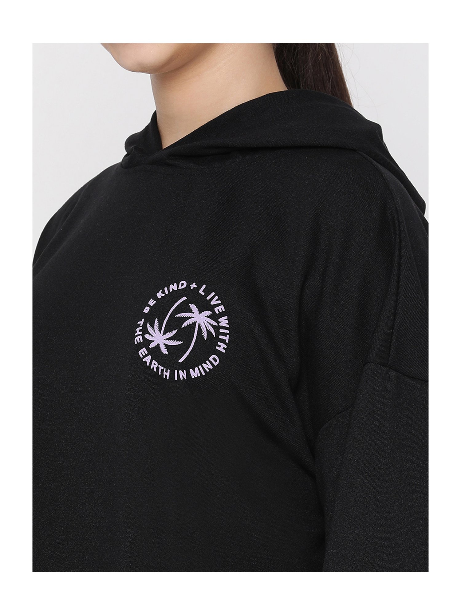 Lil Tomatoes Kids Black Solid Full Sleeves Sweatshirt