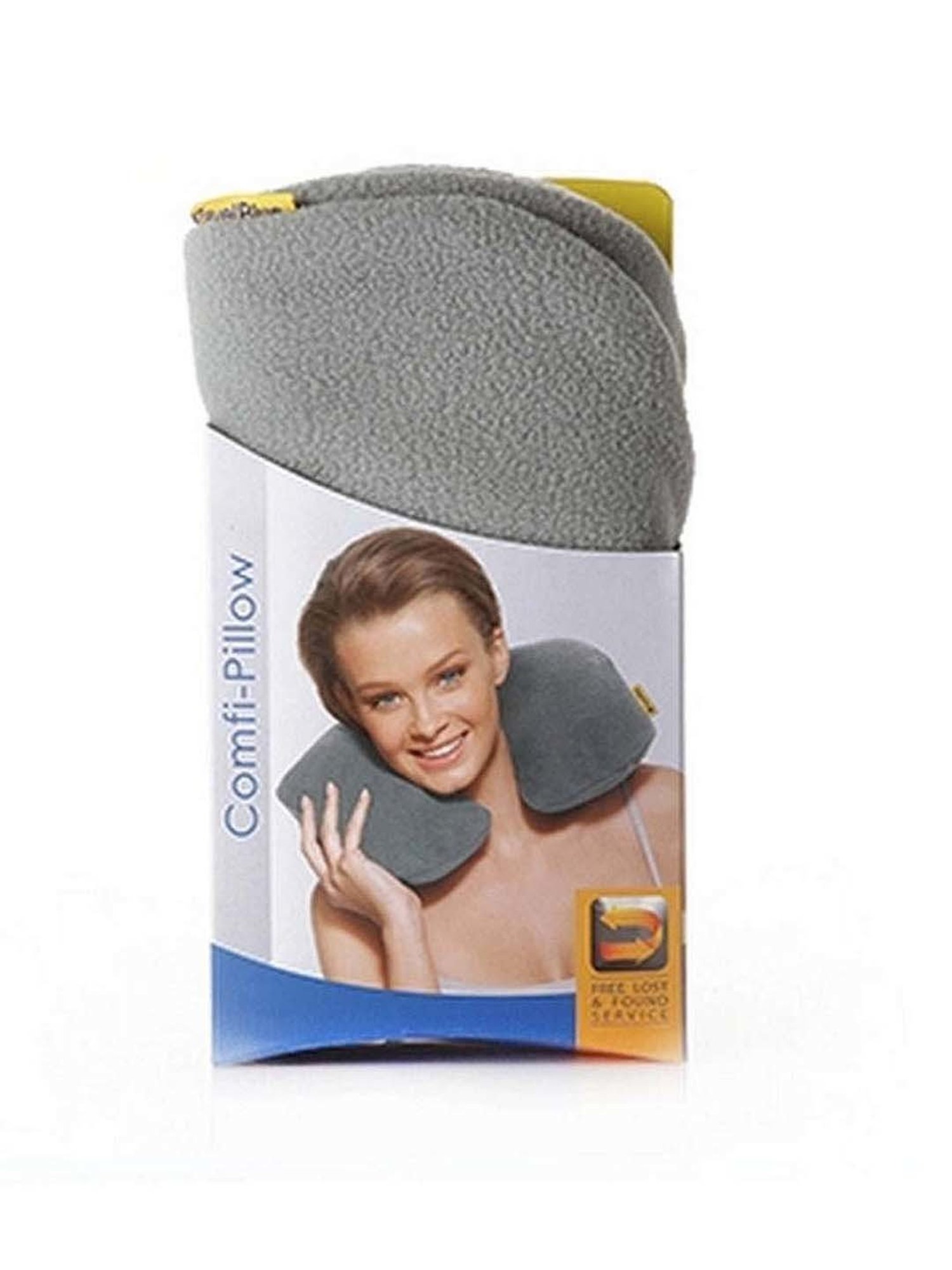 Travel Blue Grey Inflatable Neck Pillow