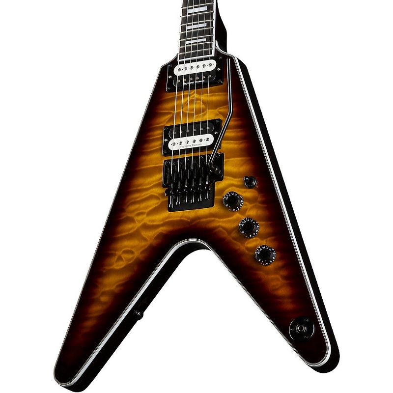 Dean V Select with Floyd Quilt Top Electric Guitar Quilt Trans Brazilia