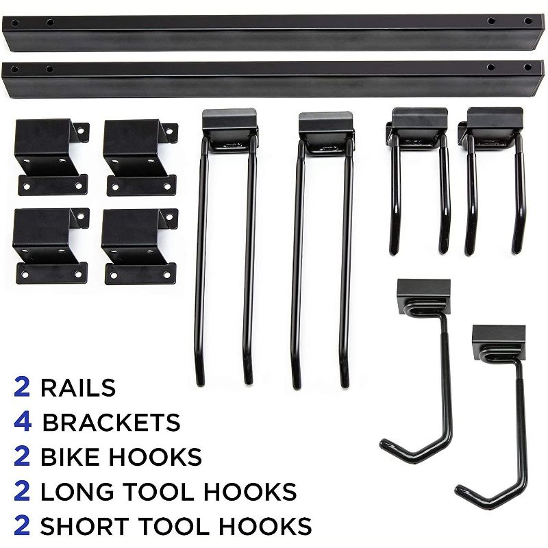 RaxGo 47 in. Wall Mounted Tool and Bike Rack - Garage Wall Shelf