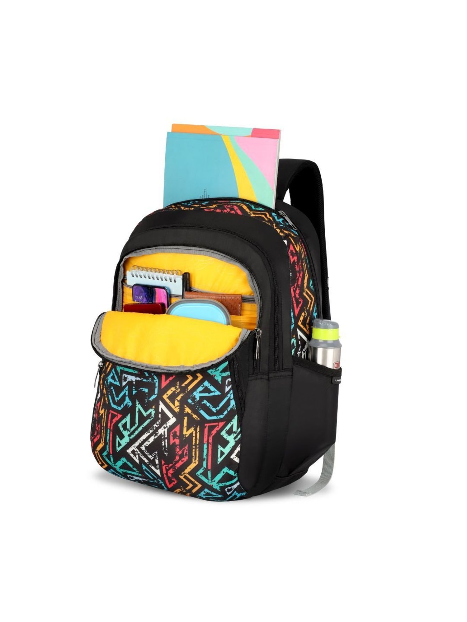 LAVIE SPORT Black Printed Laptop Backpack