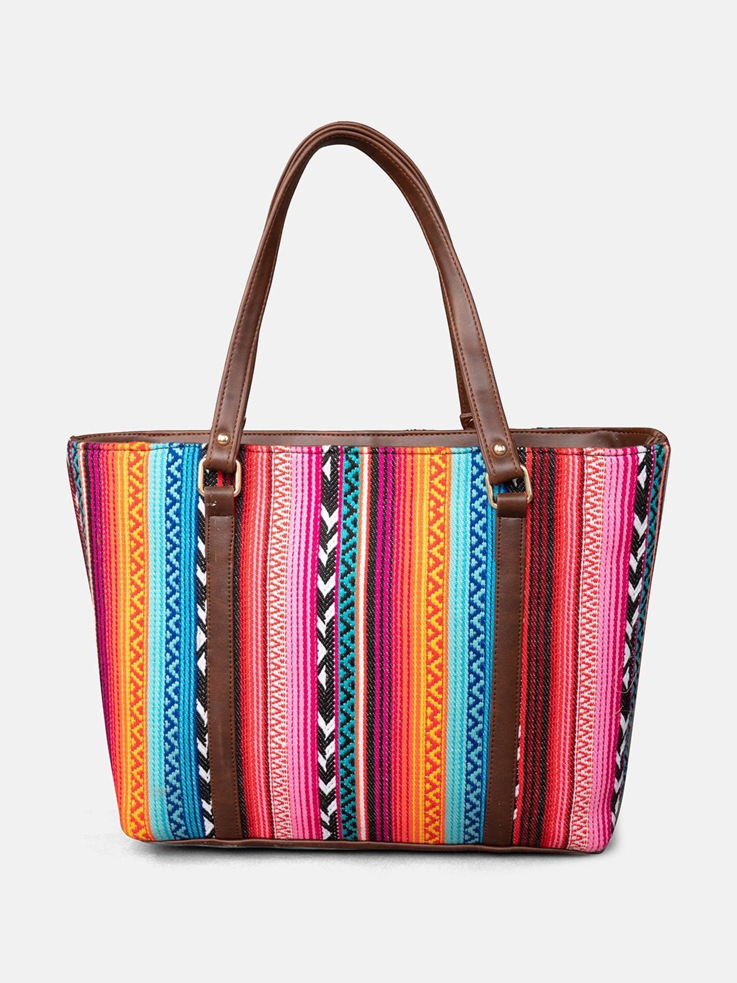 Gaurapakhi Multicolor Printed Large Tote Bag