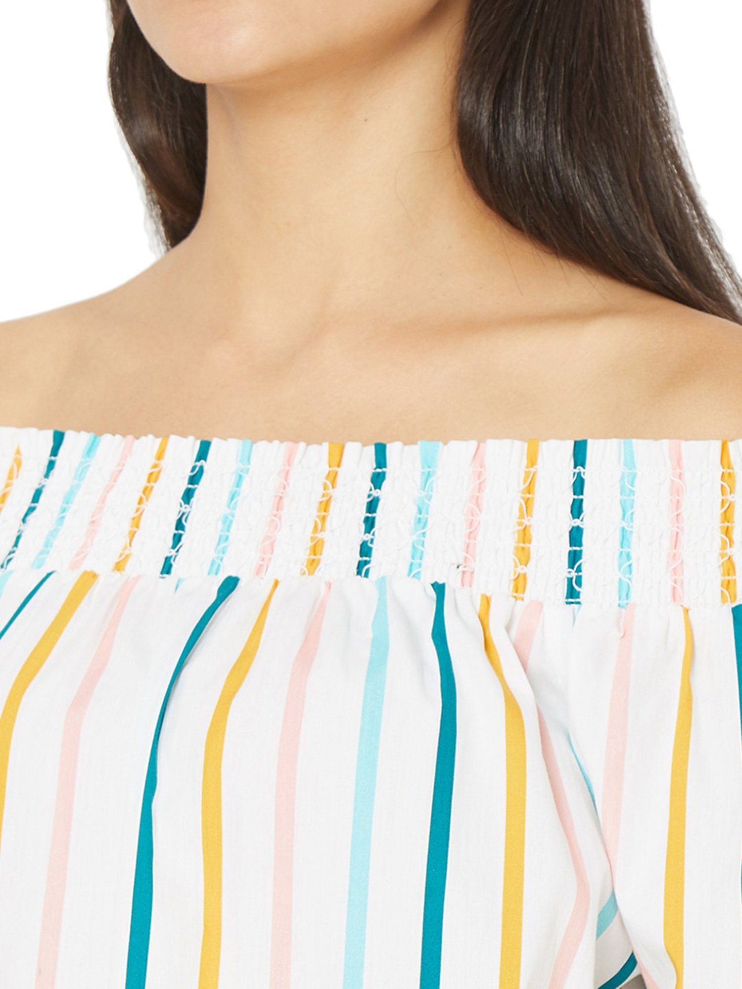 Spykar White Striped Top