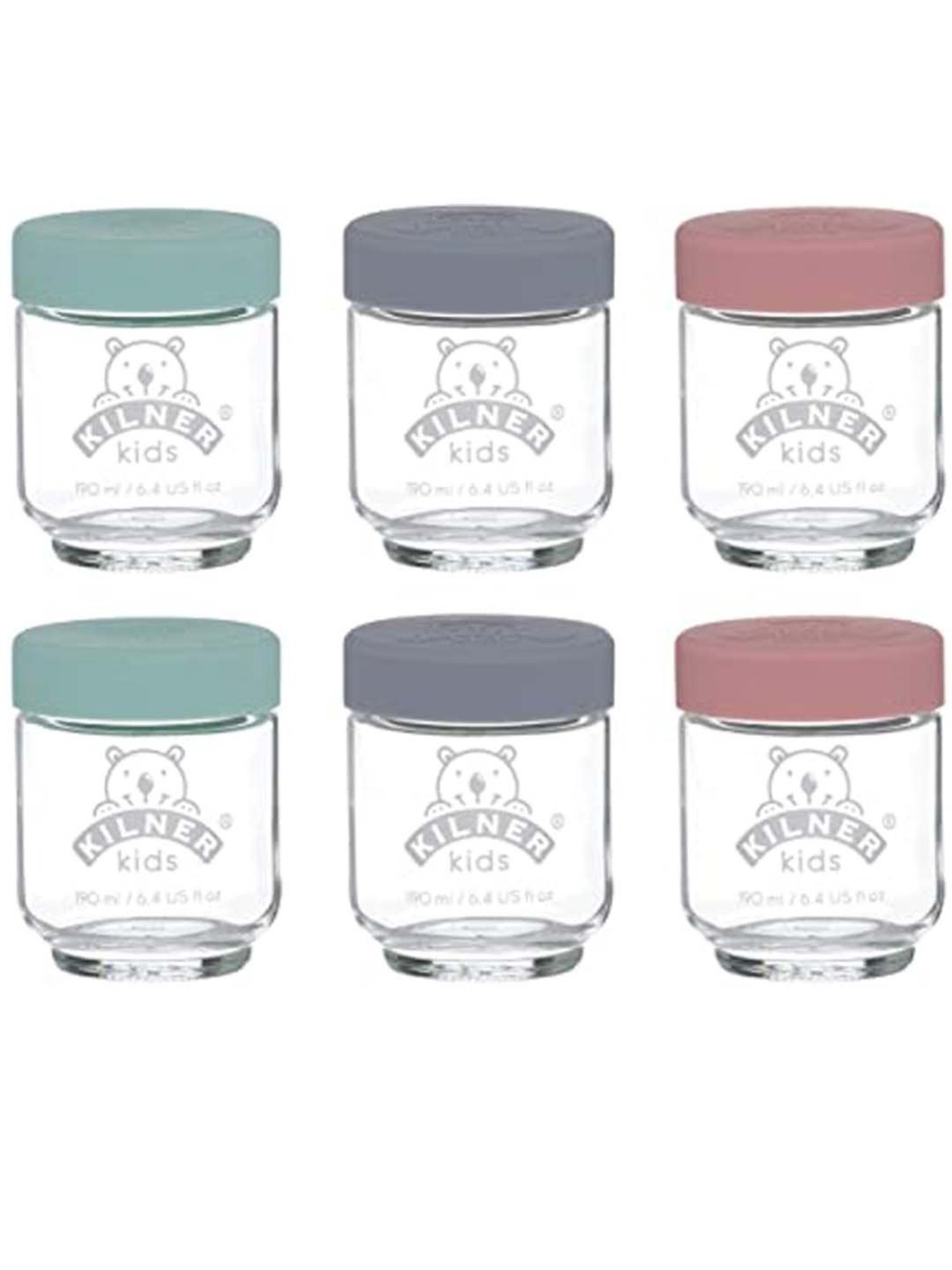 Kilner Multicolor 13.9 cm Kids Jar (0.19 L) - Set of 6