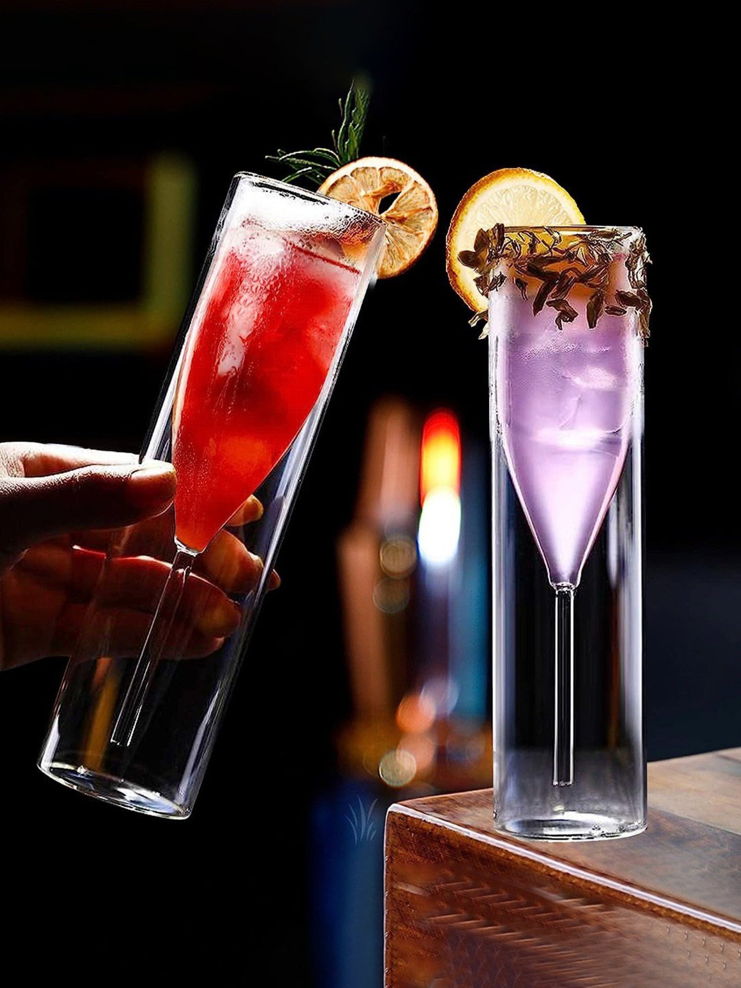 Melbify Flute Transparent Glass Champagne & Wine Glass (180ml) - Set of 2