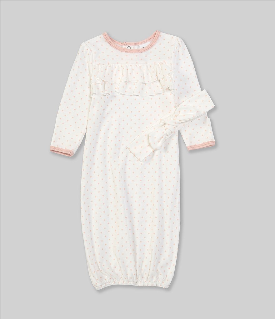Starting Out Baby Girls Newborn-6 Months Polka-Dot Ruffle Gown