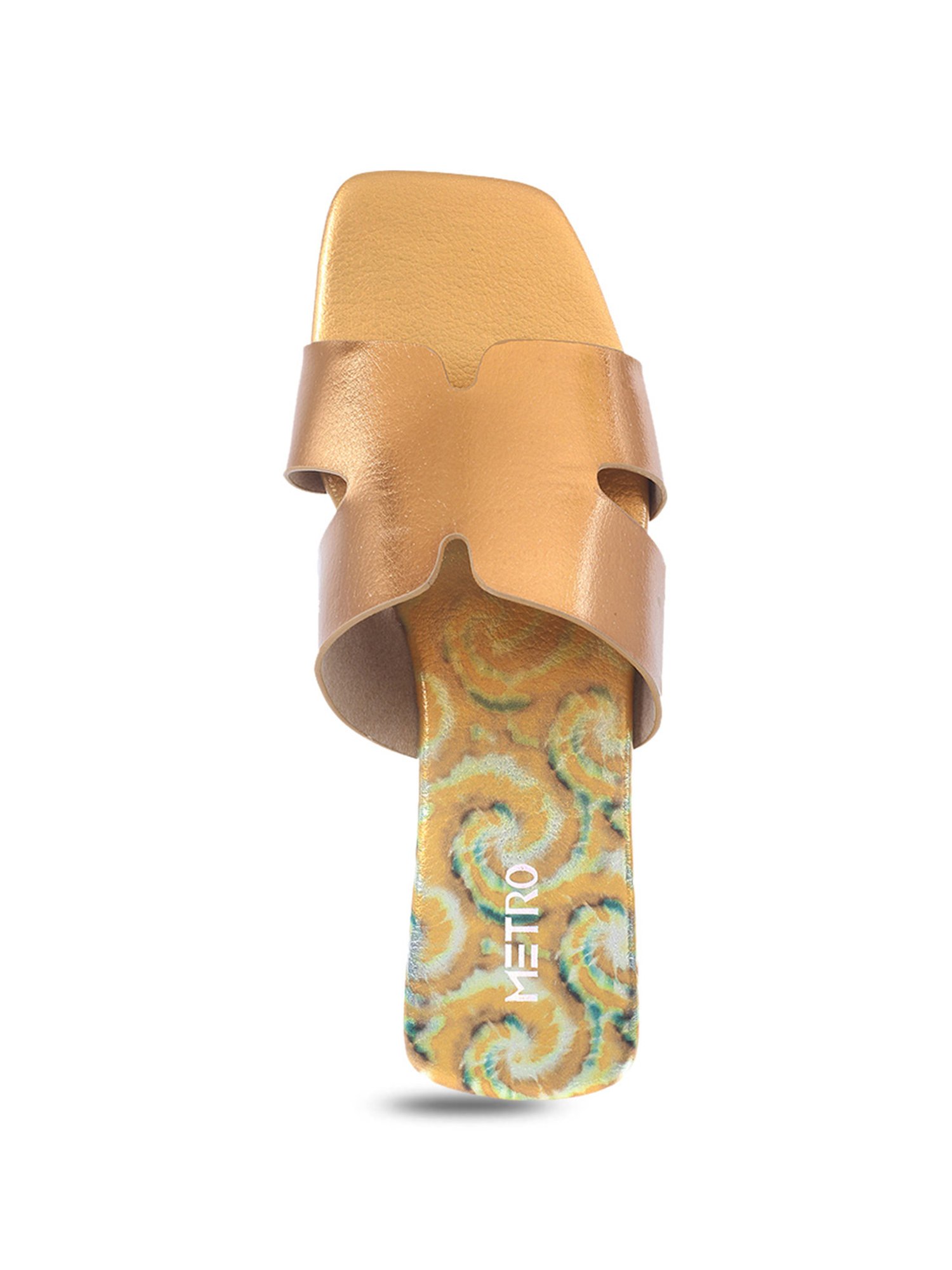 Metro Women's Antique Gold Casual Sandals