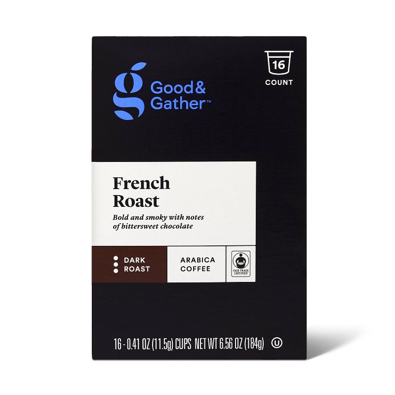 French Roast Dark Roast Coffee - 16ct Single Serve Pods - Good & Gather™