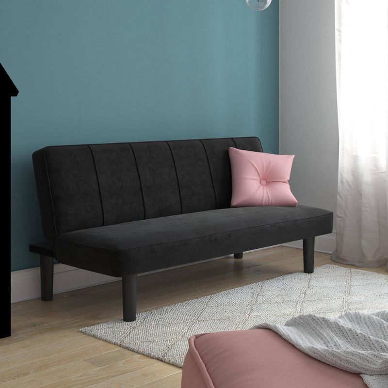 Ethan Futon Microfiber Black - Room & Joy