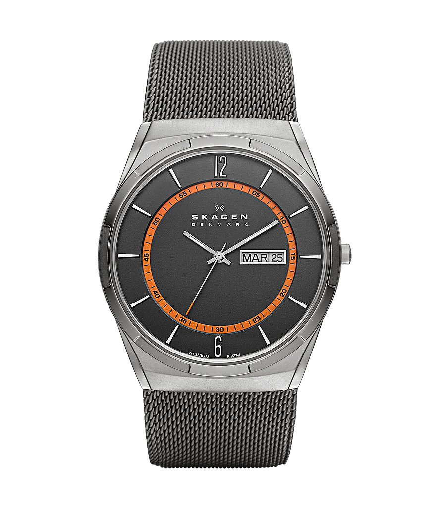 Skagen Melbye Steel Mesh and Titanium Watch