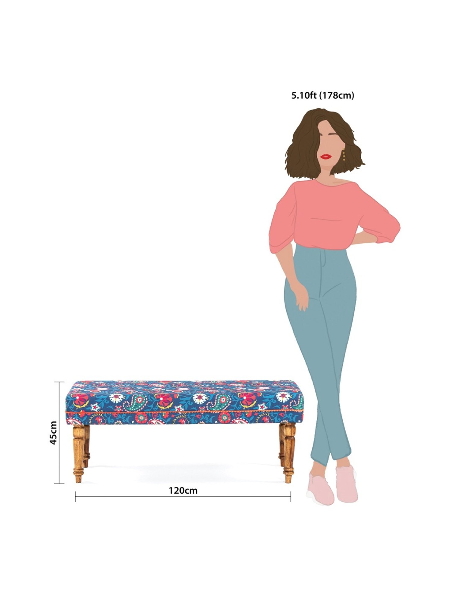 Picardy Vanity Stool Fabric/Antique Pearl - Acme Furniture