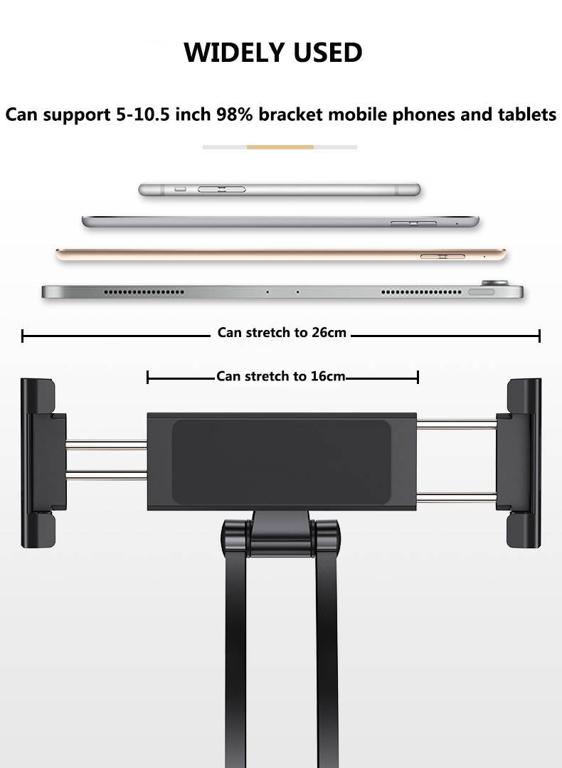 Universal Wall or Desktop  360&deg; Rotating Phone Holder Clips Tablet Stand Digital Kitchen Mount Stand Tablet Metal Bracket Smartphones Holders