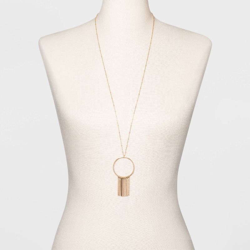 Bars with Pendant Necklace - A New Day™ Gold