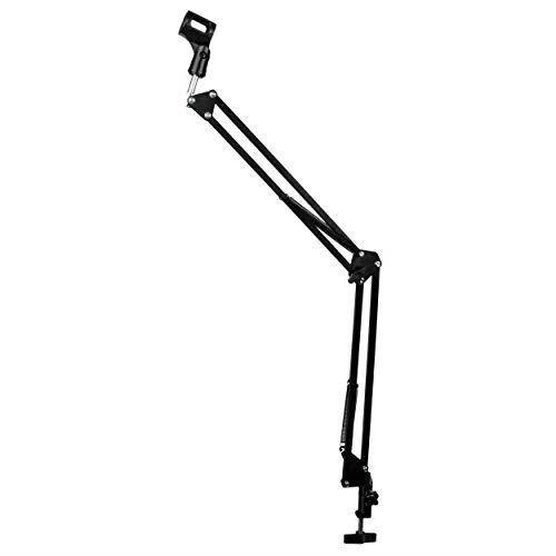 dragonpad usa microphone scissor boom arm with desk mount  black frame