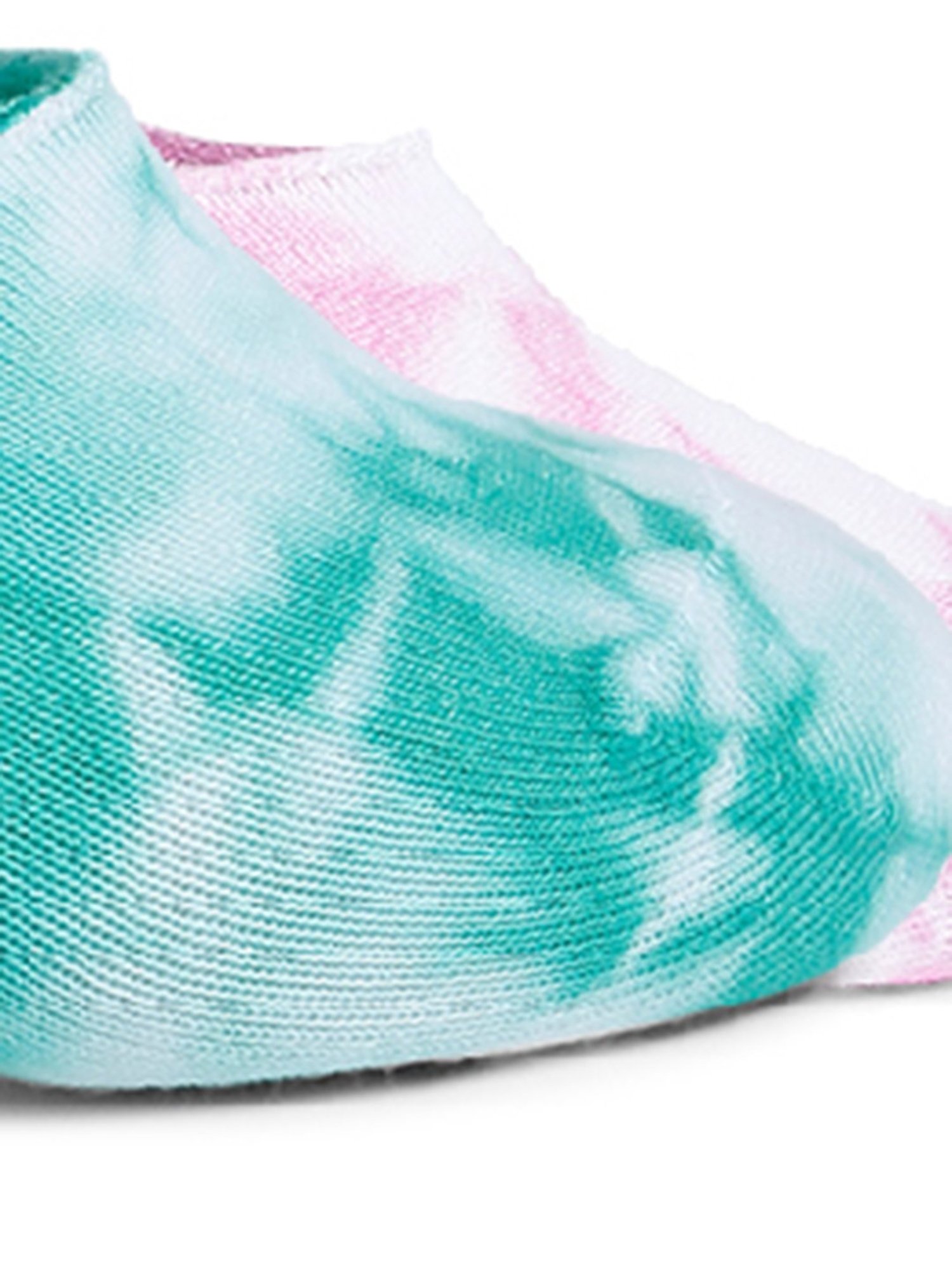 Smarty Pants Green & Pink Cotton Tie - Dye Socks (Pack Of 2)