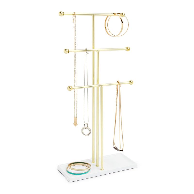 Trigem Jewelry Storage Stand Brass - Umbra