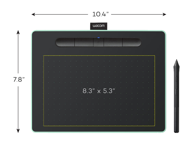 Wacom Intuos Wireless Graphics Drawing Tablet with 3 Bonus Software Included, 10.4" X 7.8", Black (CTL6100WLK0)