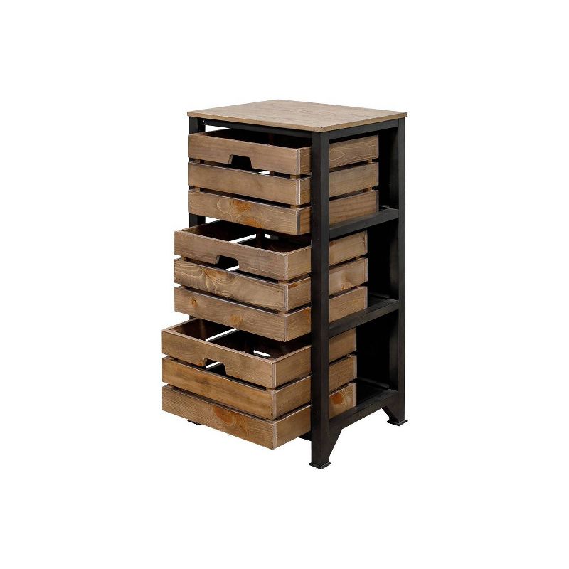 Sullivan Storage with 3 Crates Brown - Martin Furniture