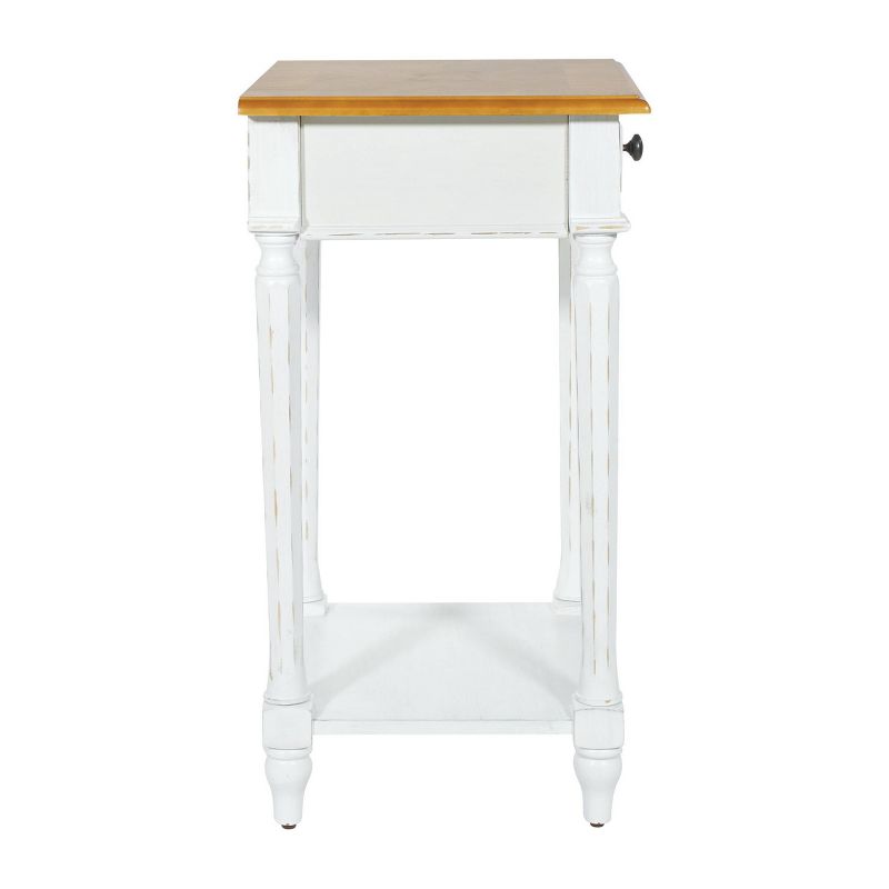 Medford Side Table Distressed White - OSP Home Furnishings