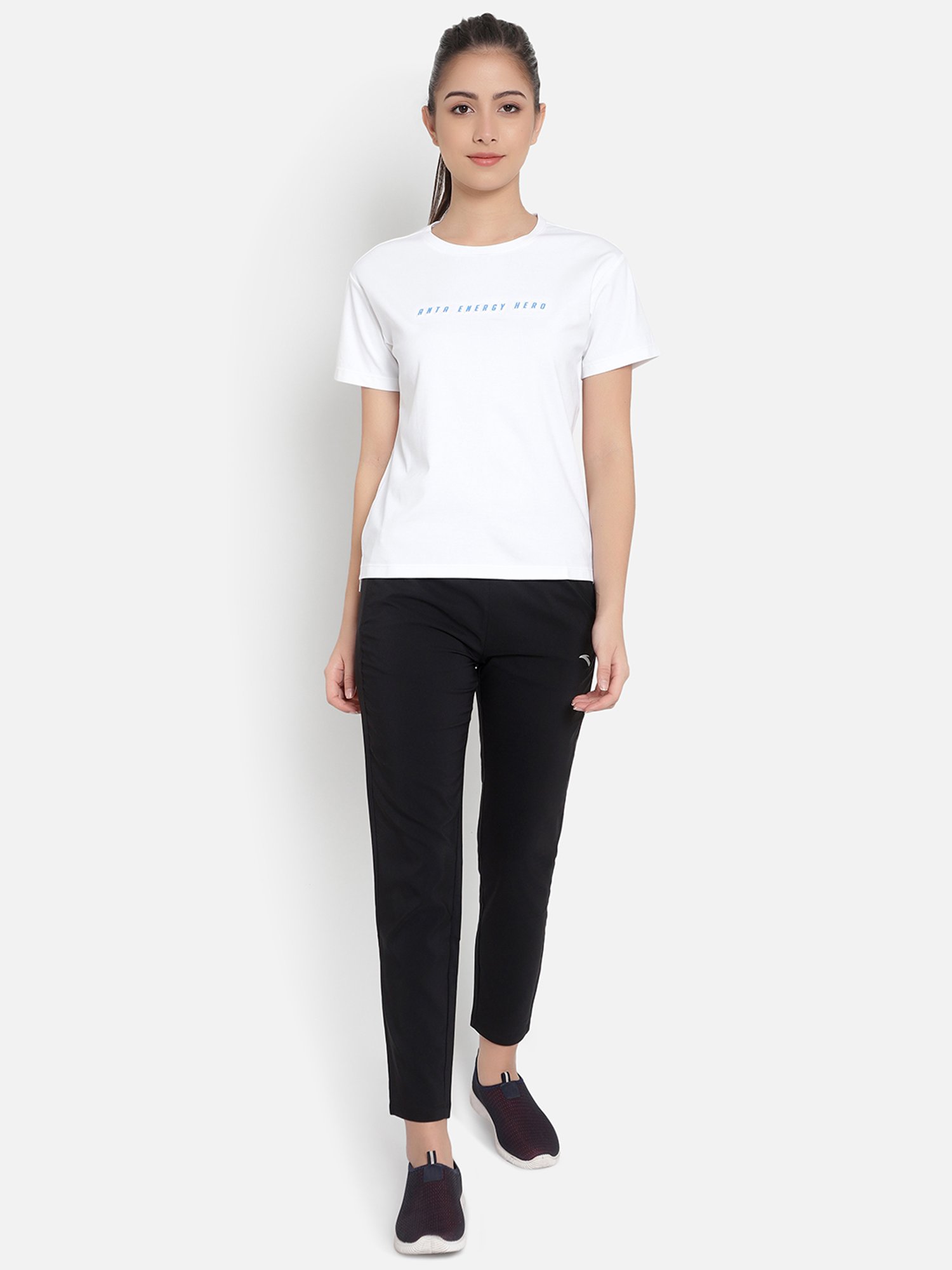 Anta White Printed Sports T-Shirt