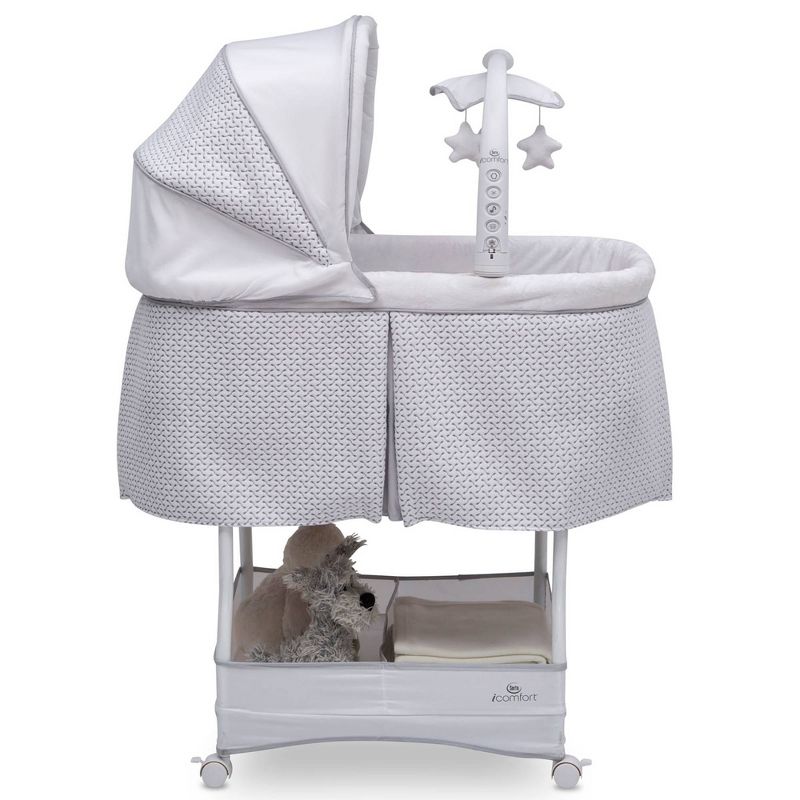 Serta iComfort Hands-Free Auto-Glide Bedside Bassinet Portable Crib Features Silent Smooth Gliding Motion That Soothes Baby - Cameron