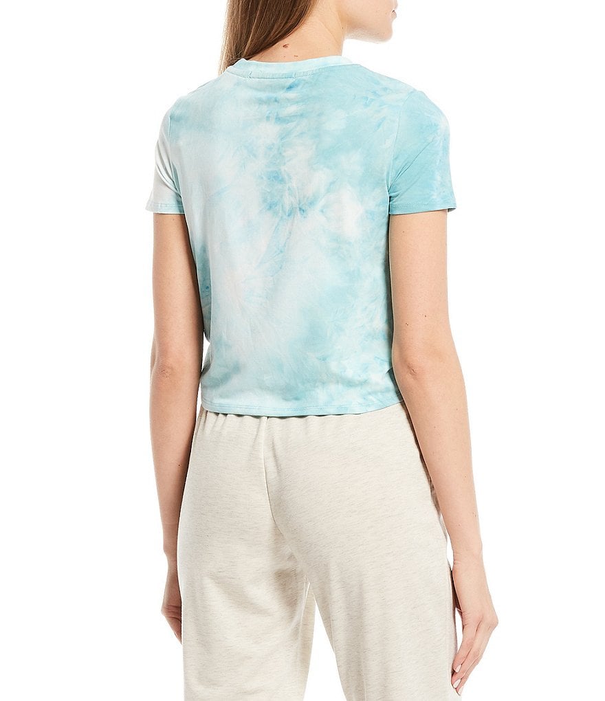 Honey & Sparkle Tie Dye Tie Front Tee