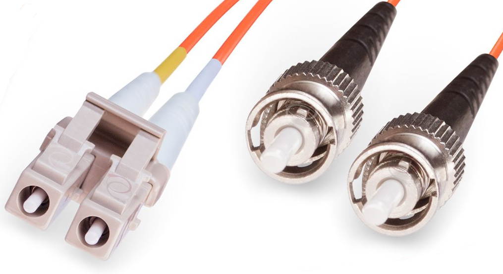 AYA 5M OM2 LC/ST 50/125 Multi-Mode Duplex Fiber Patch Cable Riser Rated (5 Meter)