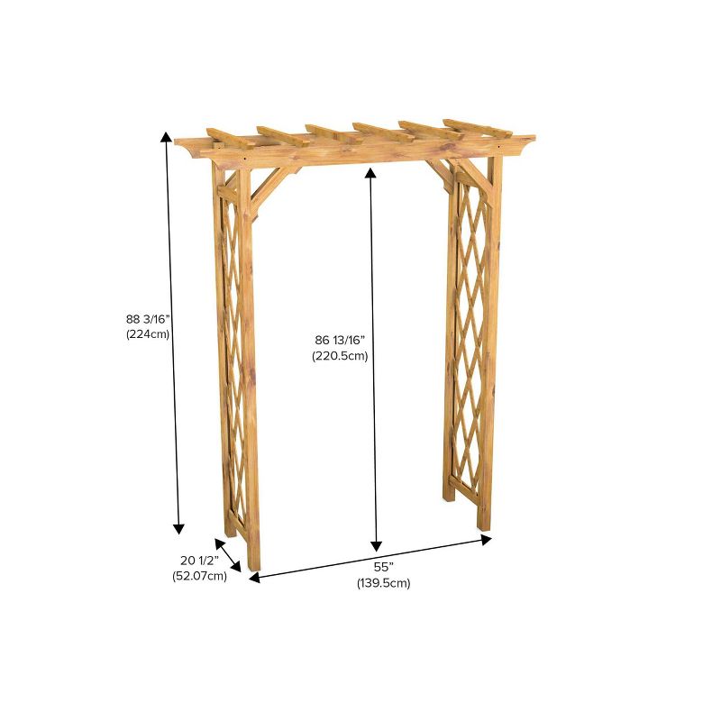 4.5' Heartwood Cedar Arbor Brown - Vita