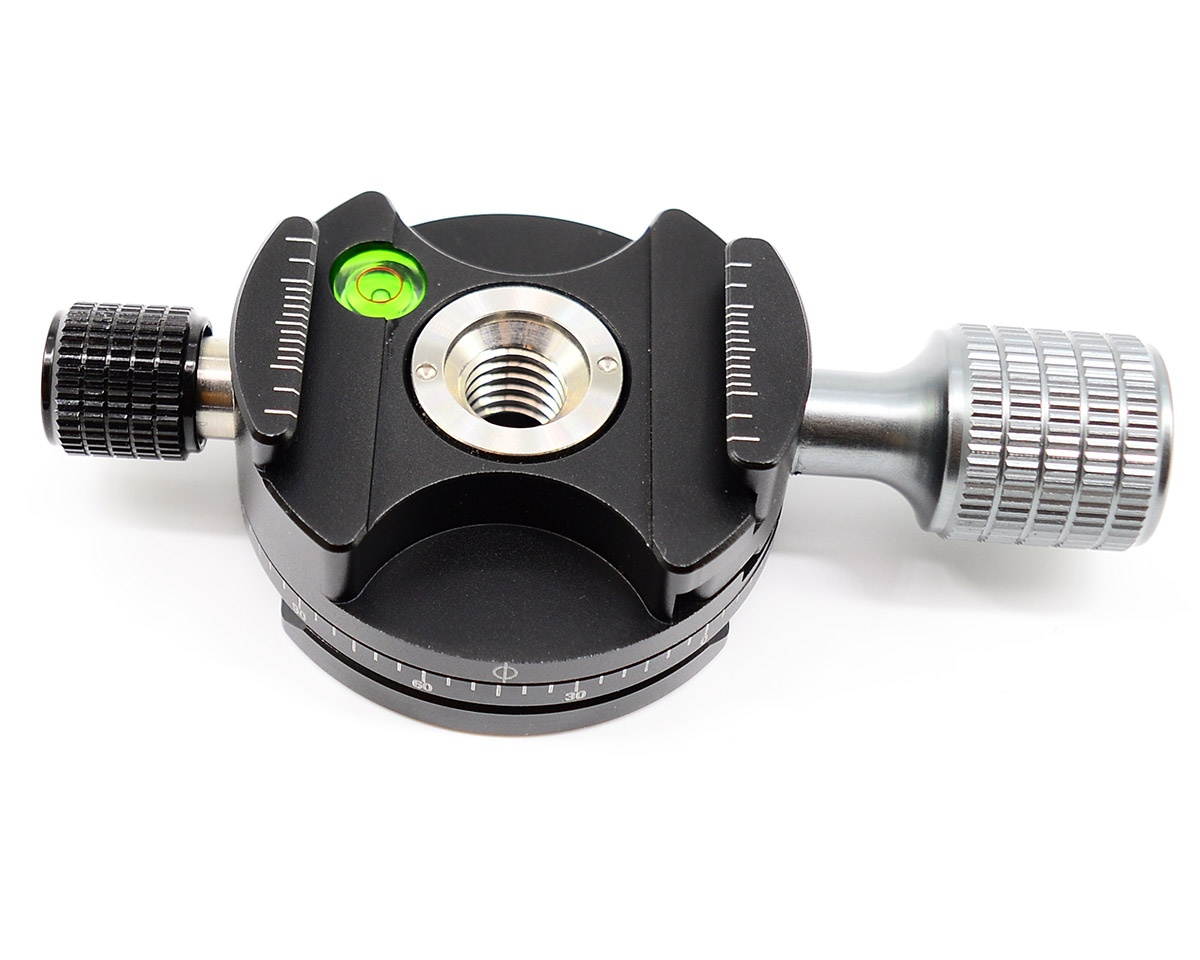 koolehaoda 360&deg; Mini Panoramic Tripod Head Metal Clamp Compatible with RRS/Arca-Swiss Ball Head Quick Release Plate, Camera Tripod BallHead (H2-Panoramic base)