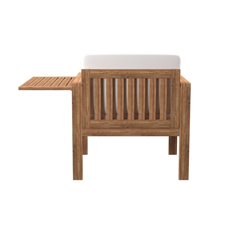 Stablom Outdoor Lounge Chair with Cushions - Natural/White - Aiden Lane