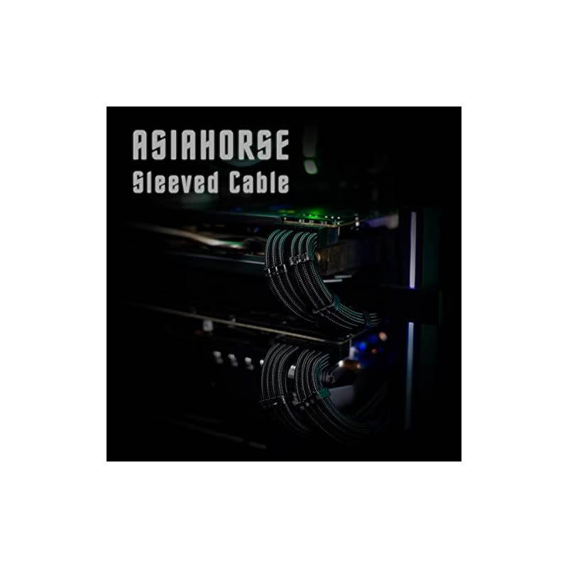 Customization Mod Sleeve Extension Power Supply Cable Kit 18AWG ATXEPS8pin PCIE6pin PCIE Black