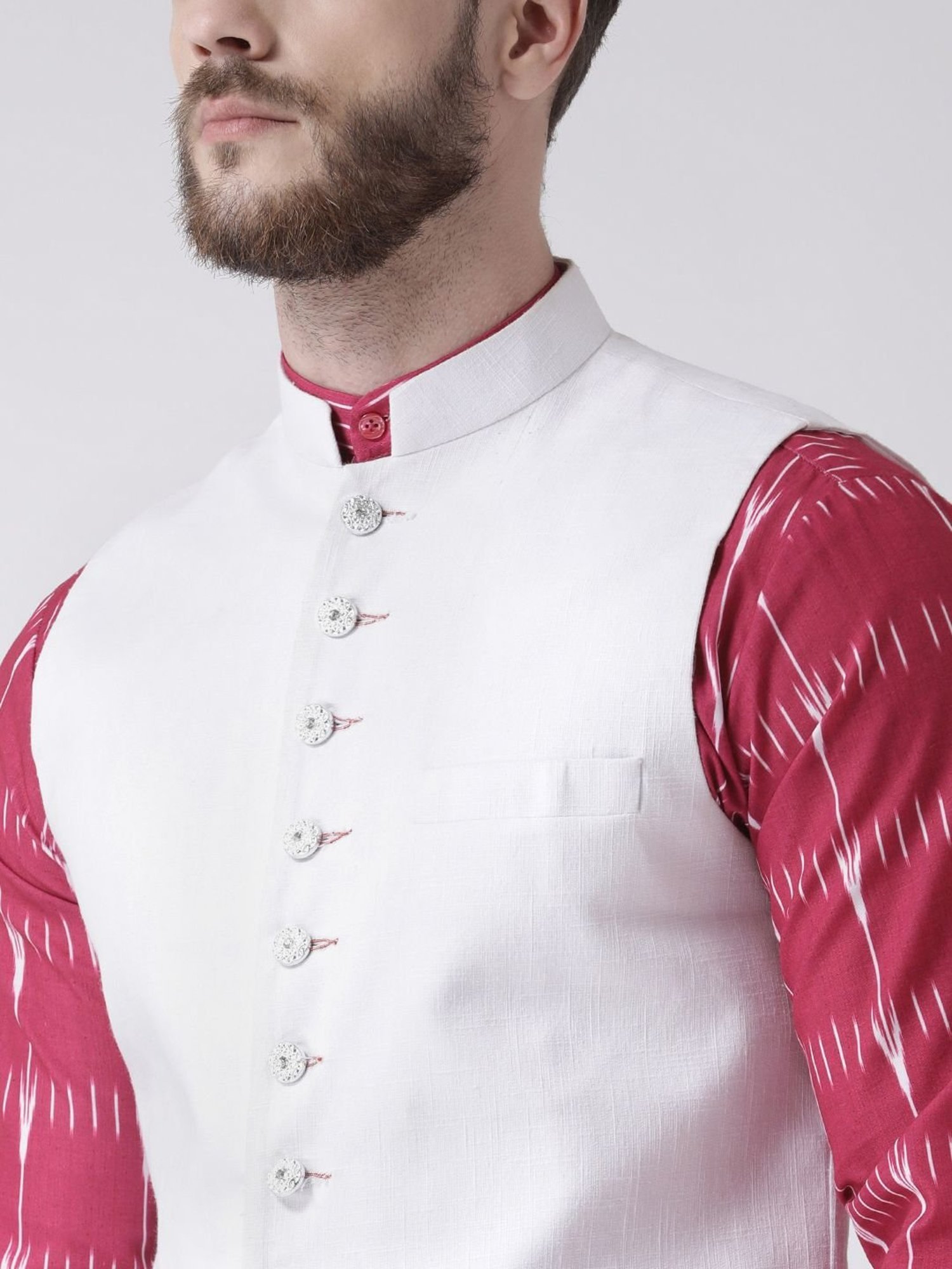 Hang up Pink & White Cotton Regular fit Printed Kurta Set