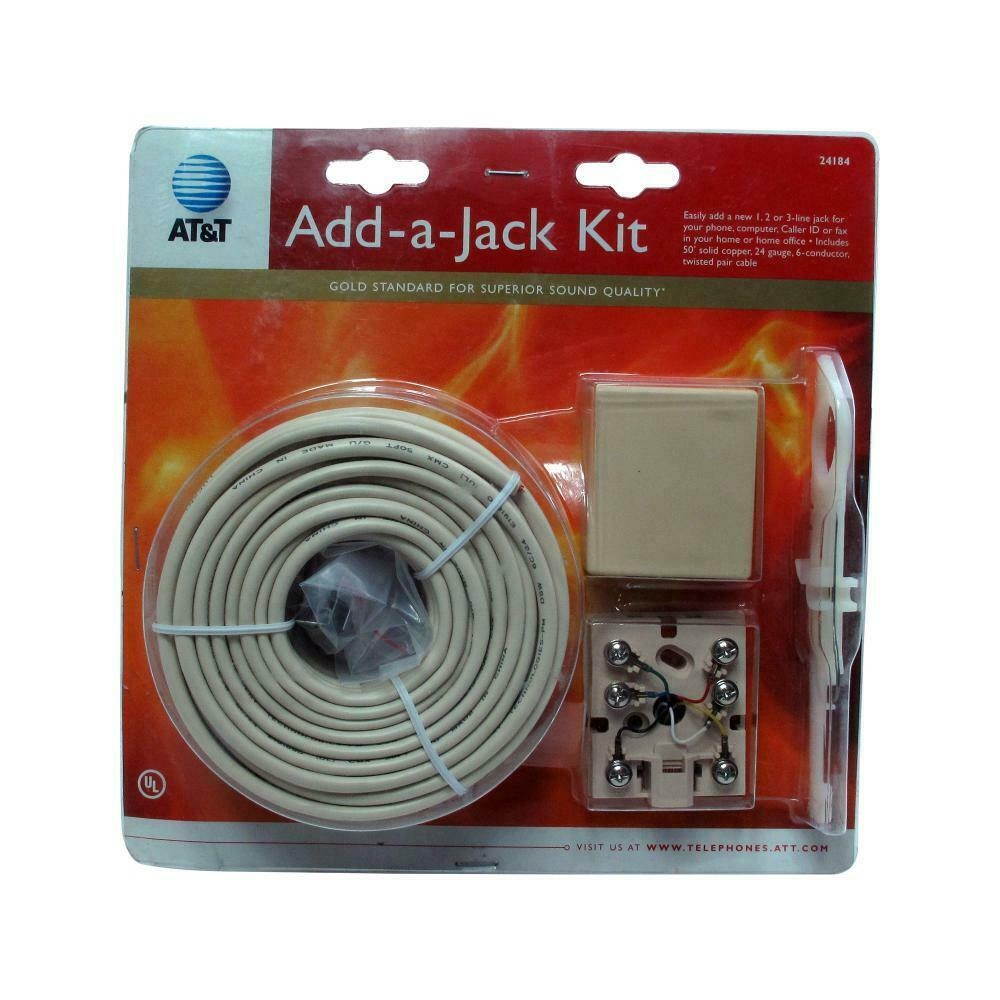 AT&T Add-A-Jack Kit with 50ft. Telephone Wire and Jack