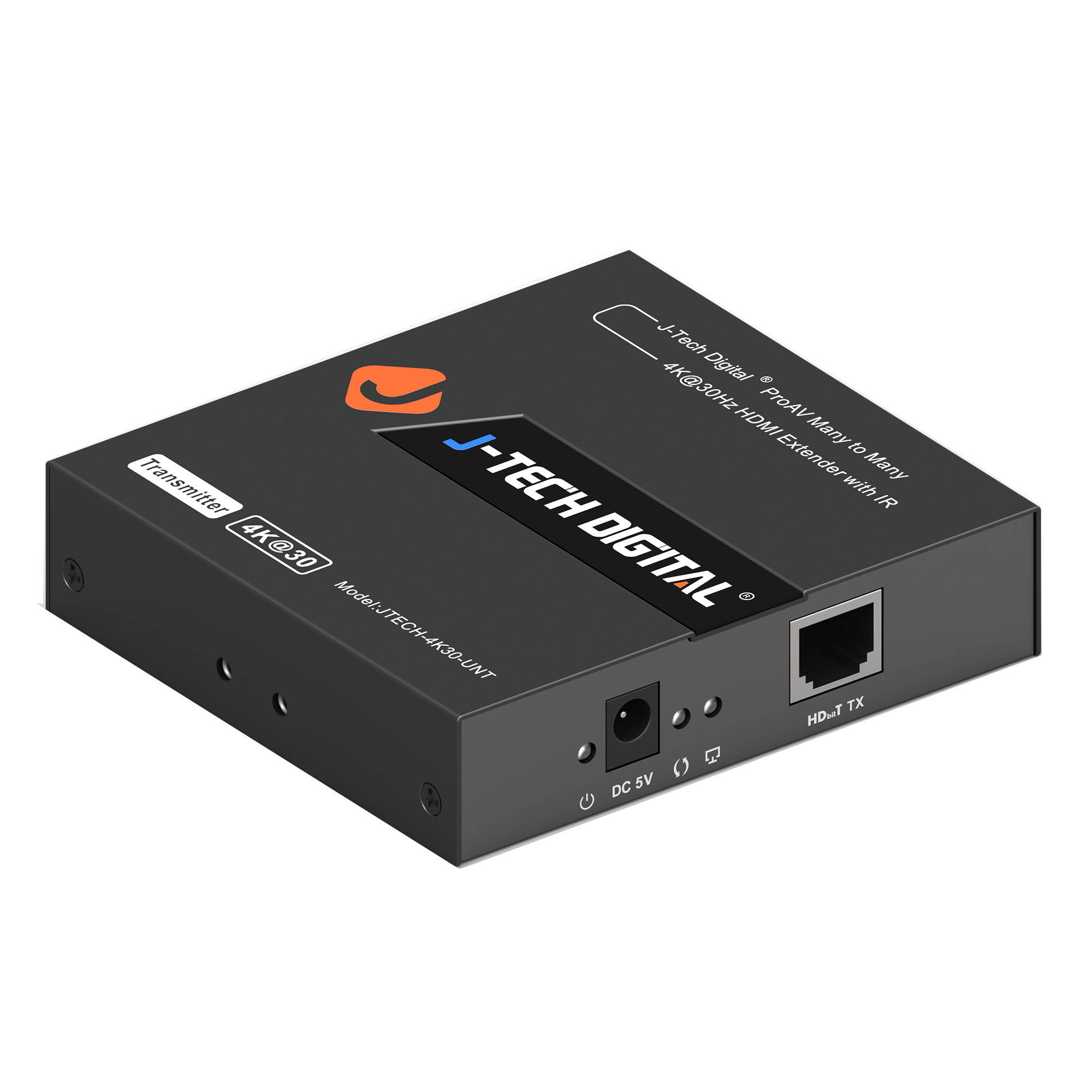 J-Tech Digital ProAV HDBitT Many to Many HDMI Extender transmits 4K@30Hz up to 120m/400ft utilizing Cat5/Cat5e/Cat6 with IR (Transmitter) [JTECH-4K30-UNT]