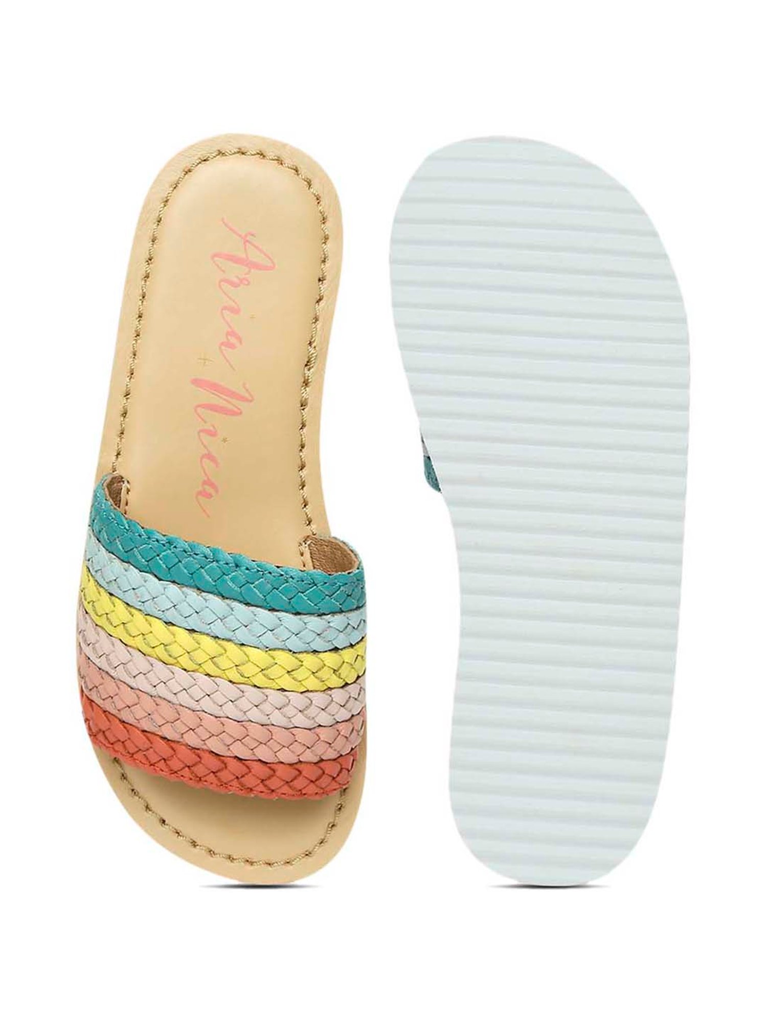 Aria Nica Kids Multicolor Slide Sandals