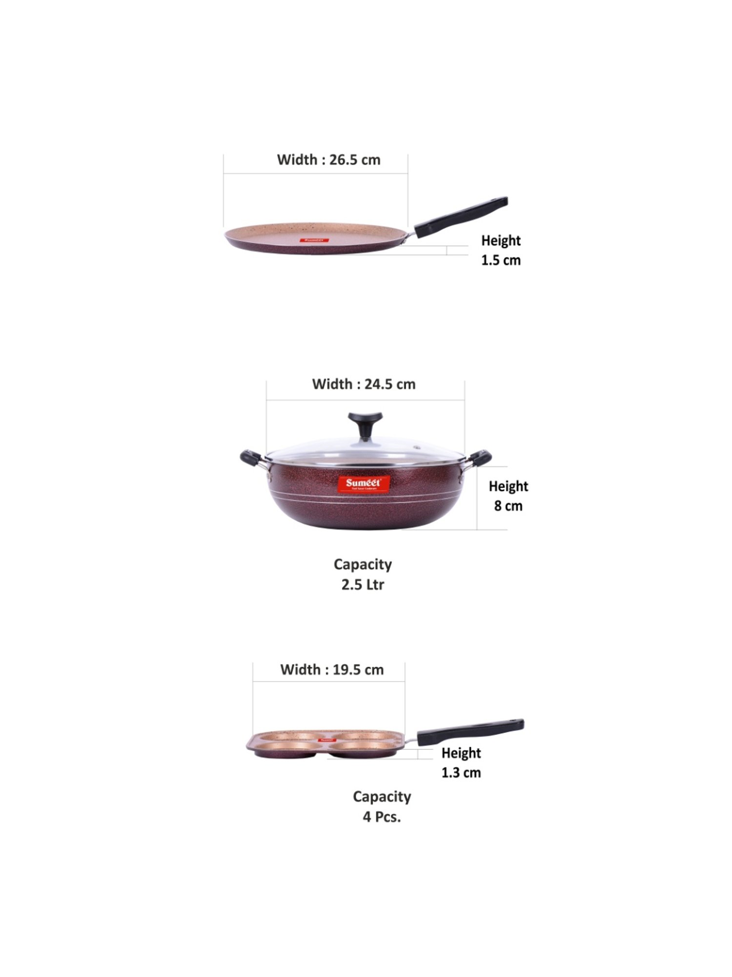 ScanPan Classic Black Recycled Aluminum 2-Piece Fry Pan Set 