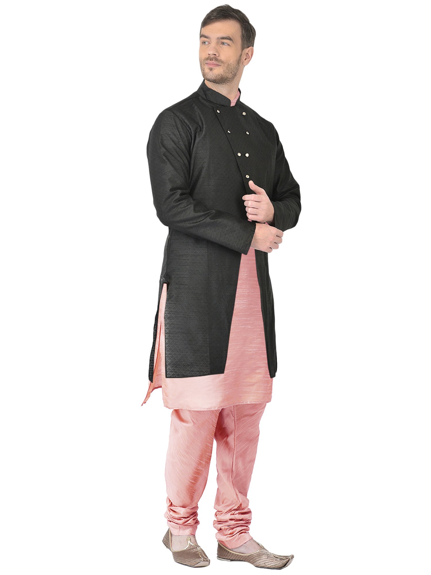 SG RAJASAHAB Multi Regular Fit Self Pattern Kurta Set