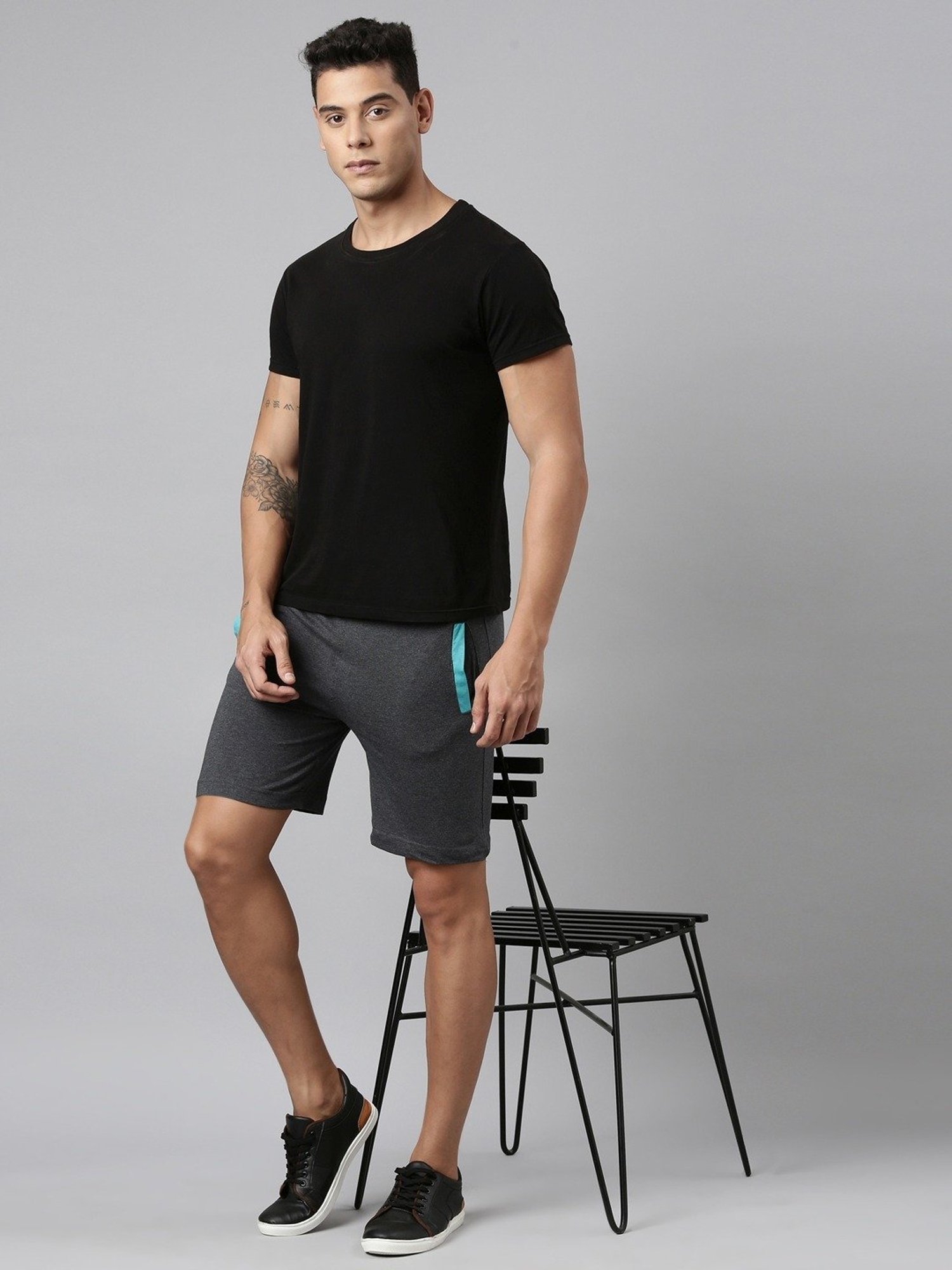 Dixcy Scott Maximus Grey Cotton Regular Fit Shorts