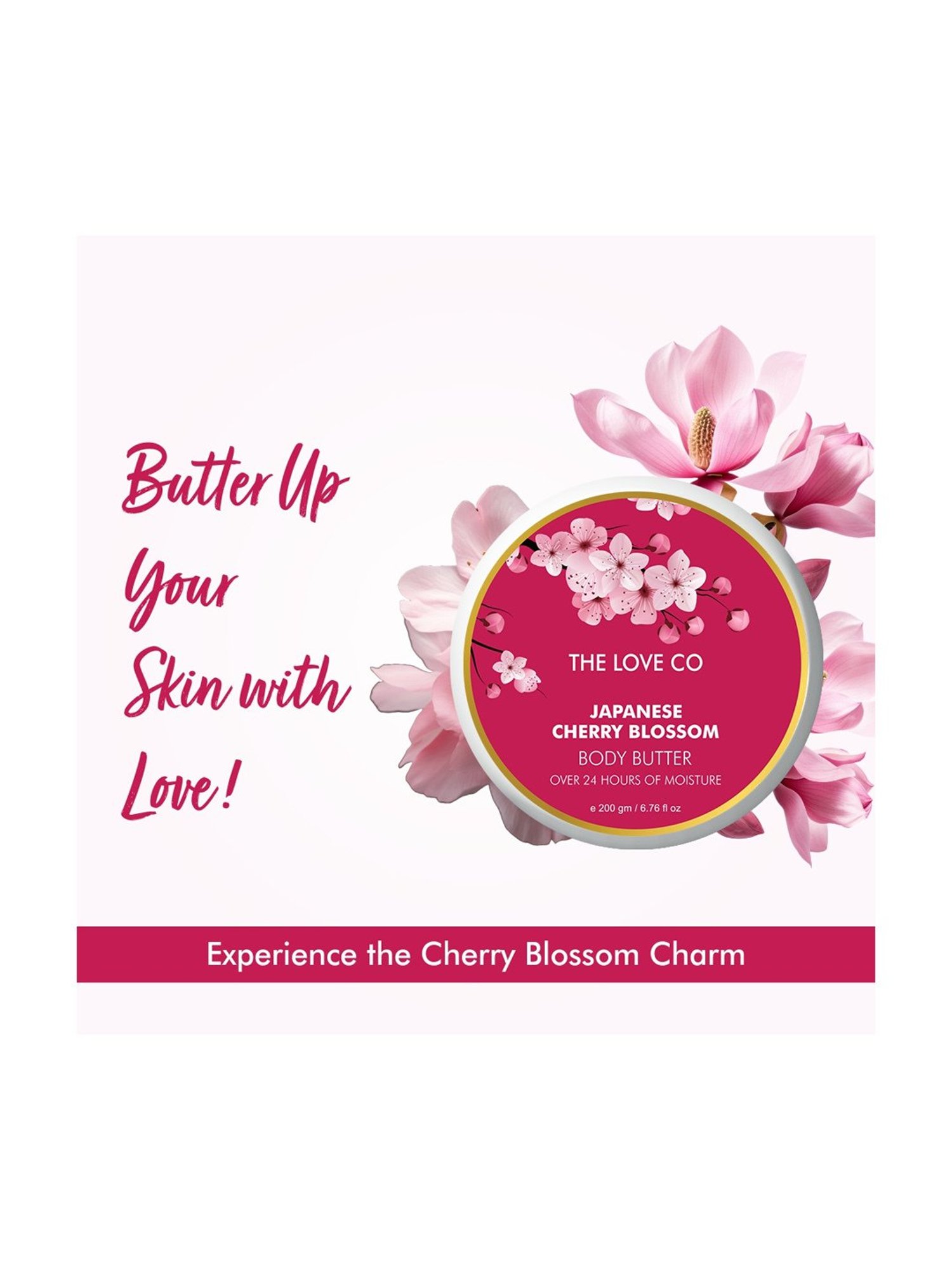 The Love Co. Cherry Blossom Body Butter - 200 gm