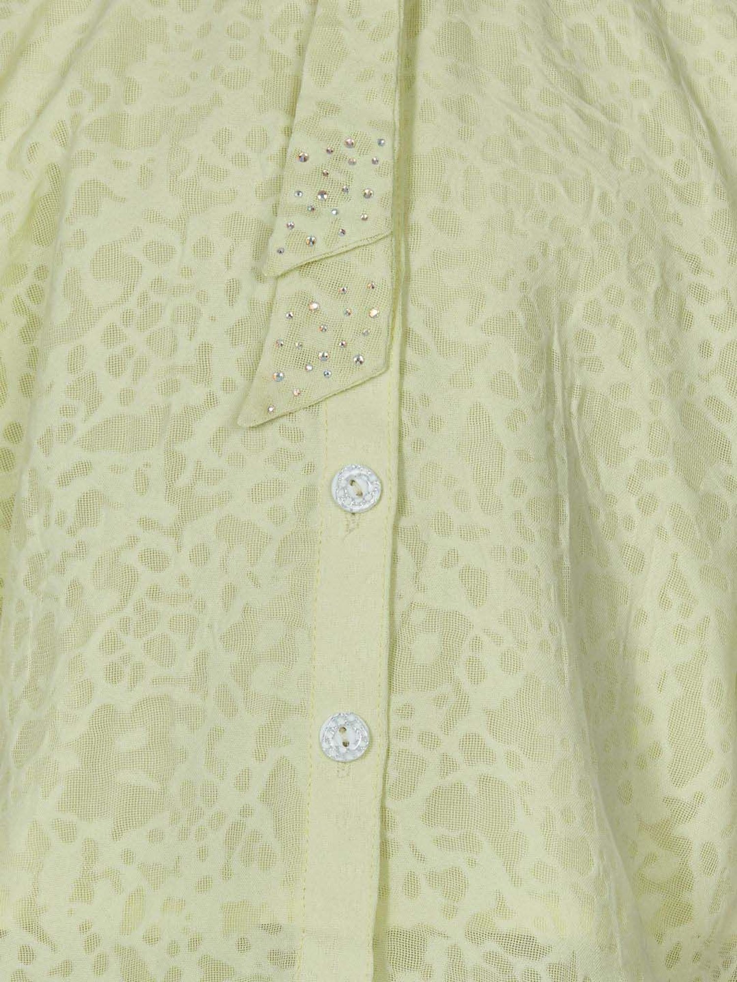 Peppermint Girls Green Printed Pant Set