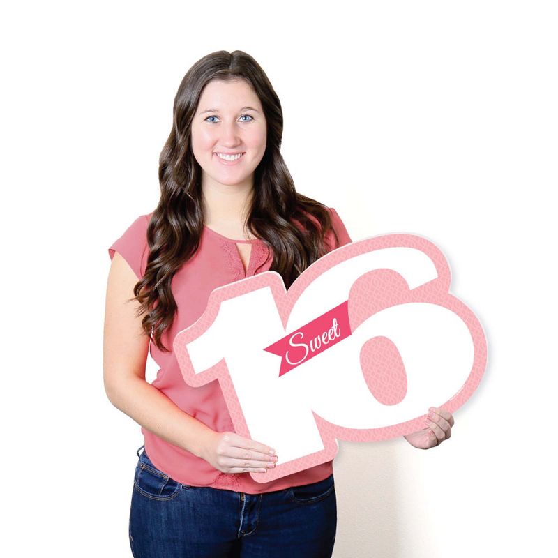 Big Dot of Happiness Sweet 16 - Guest Book Sign - 16th Birthday Party Guestbook Alternative - Signature Mat