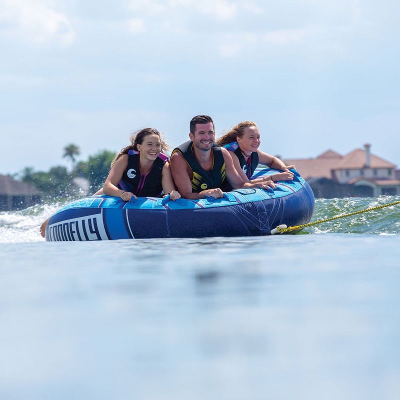 CWB Cruzer 3 RiderInflatable Concave Deck Water Towable Tube, Red