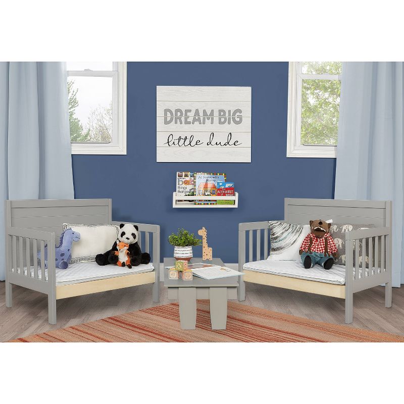 Dream On Me 3-in-1 Convertible Toddler Bed - Cool Gray
