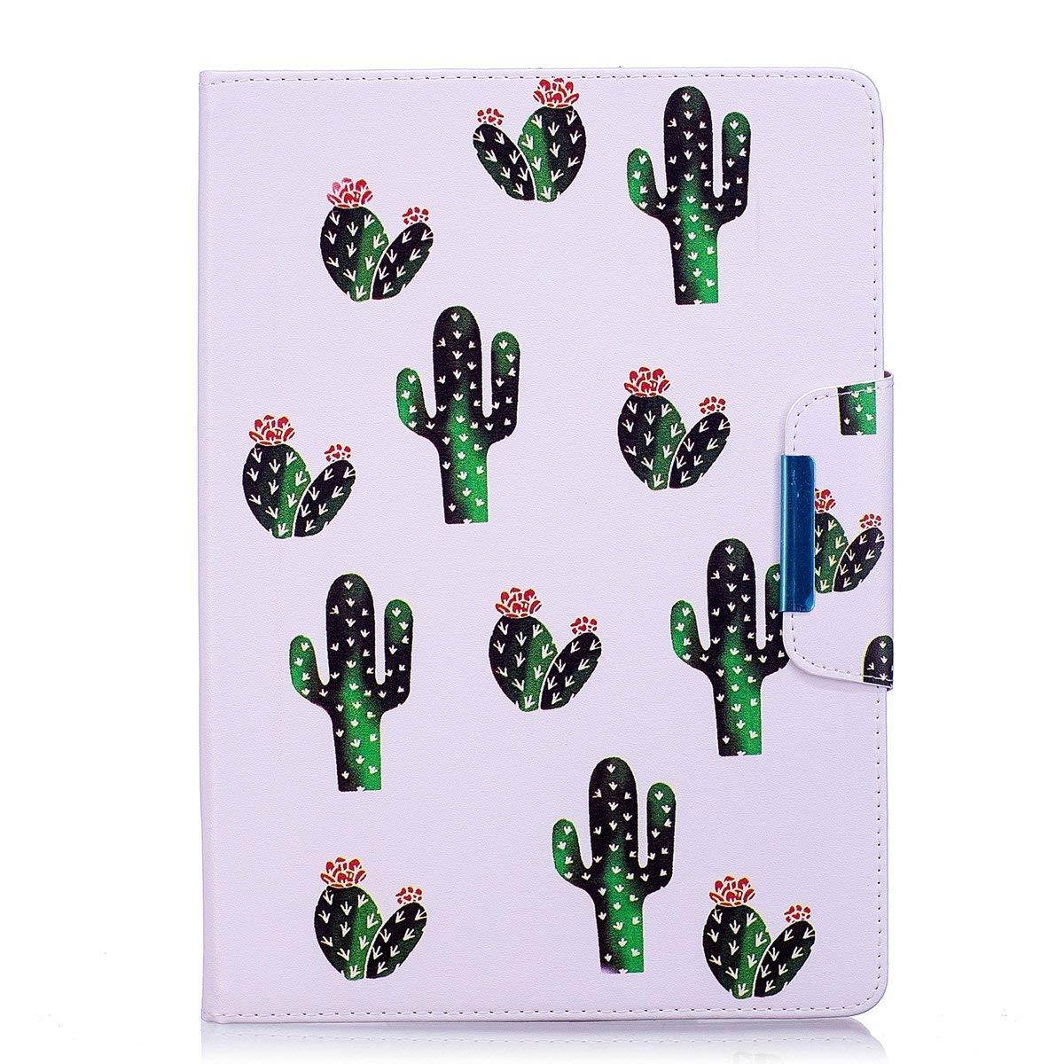 iPad Air case, iPad Air 2 case, Newshine PU Leather Magnetic Closure Flip Stand Case with Credit Card Pocket (Auto Sleep/Wake) for Apple iPad Air & iPad Air 2 - Cactus