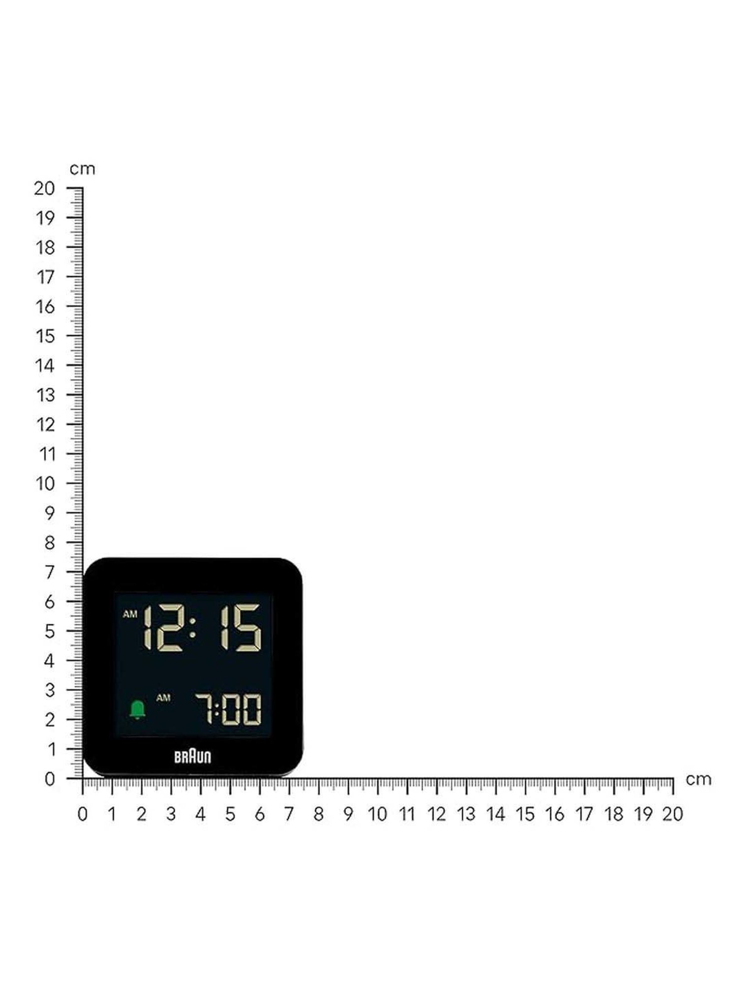 Braun Black Digital Radio Controlled Travel Alarm Clock