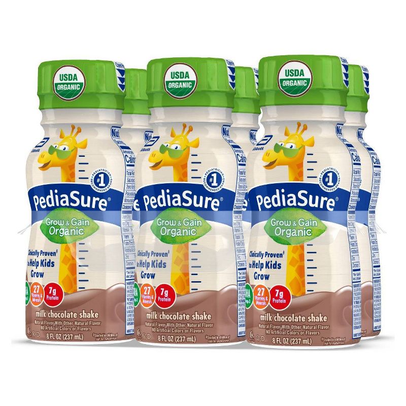 PediaSure Organic Kids Nutritional Chocolate Shake - 6ct/48 fl oz Each