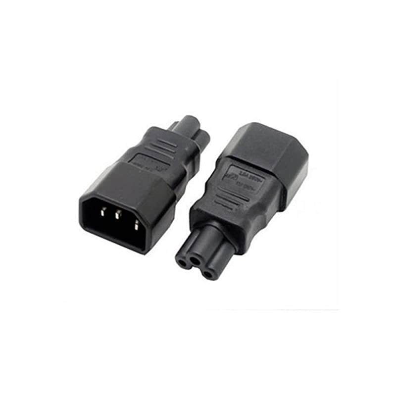 320 C14 Male to C5 Female AC Adapter, Golbalma Black 3 Pin Power Cord Connector 3 Prong Plug Cable for Receptacle Laptop Printer